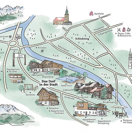 Das Dorf In Der Stadt Schladming Esterno foto