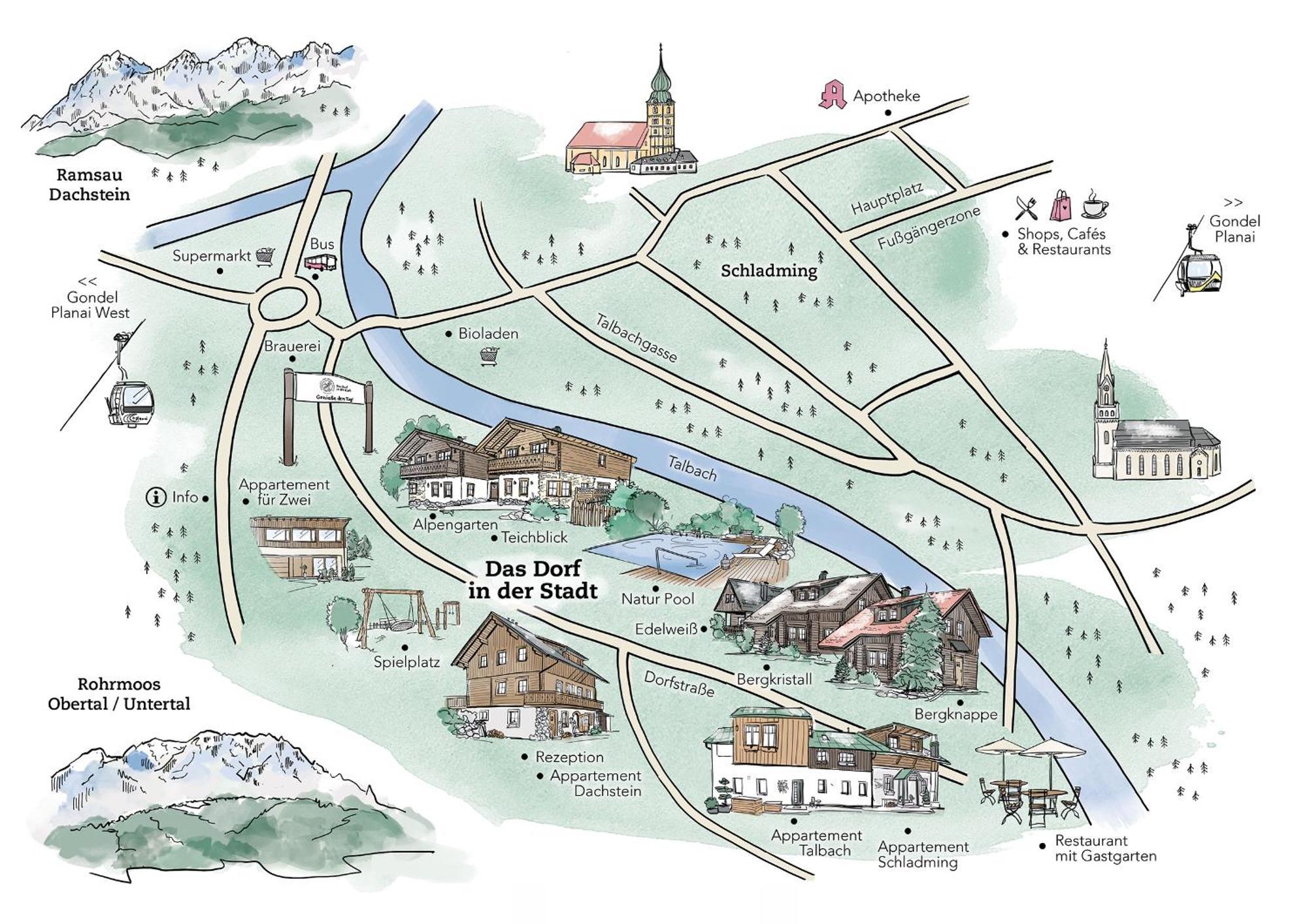 Das Dorf In Der Stadt Schladming Esterno foto